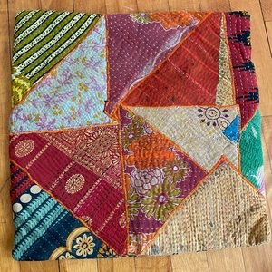 Kantha Quilt Pillow Cover Vintage